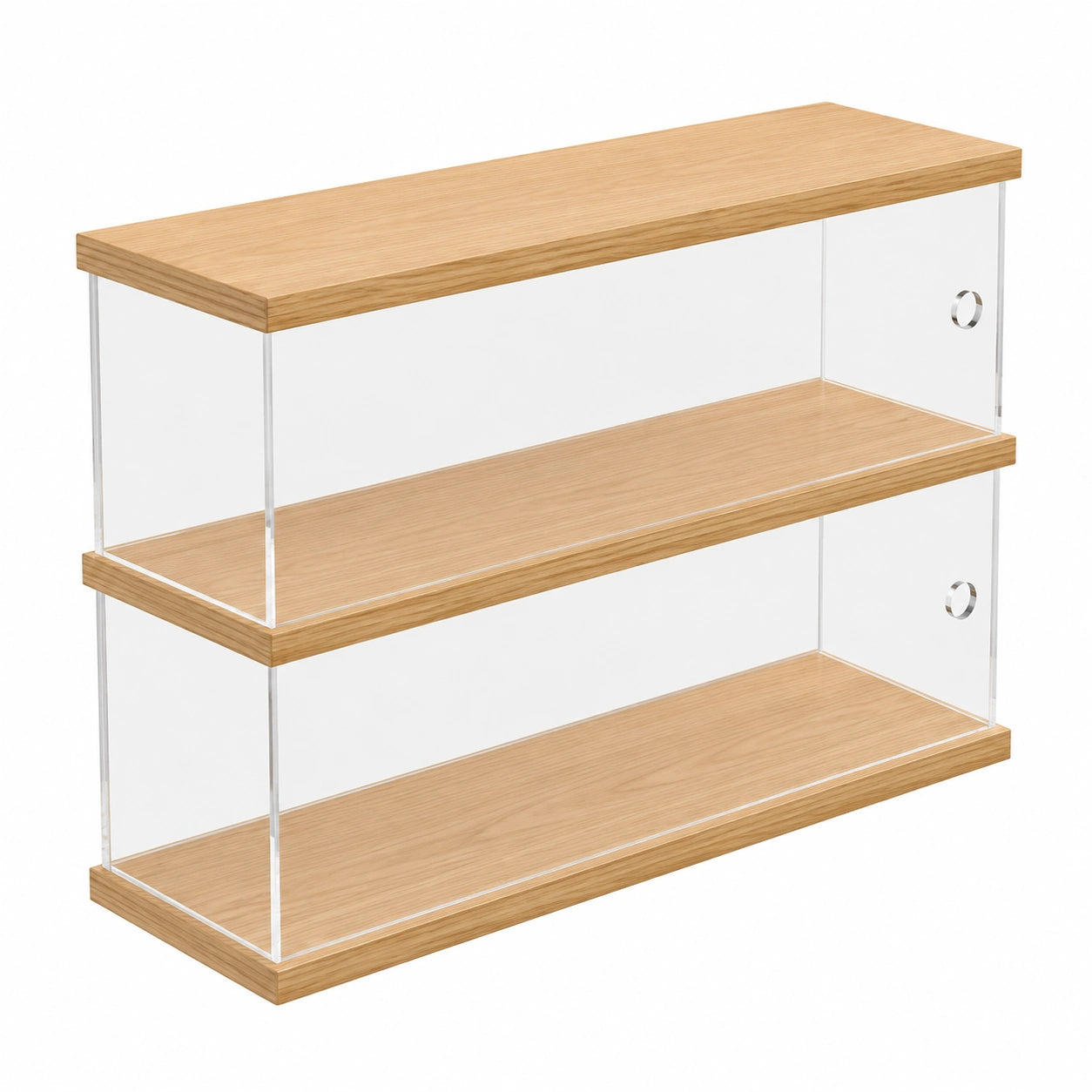 Joody Acryl-Vitrine für Miniaturfiguren, transparente staubdichte Plexiglas-Box mit Tür, Schaukasten-Aufbewahrungsregal (30 x 10 x 26,8 cm)