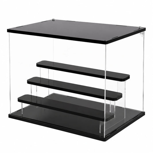 Moderne Acryl-Vitrine mit LED-Beleuchtung, 40 x 30 x 30 cm, Farbwechsel für Sammlerstücke und Modelle