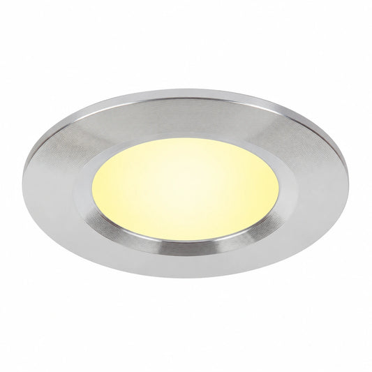 3er Set LED Einbauleuchten, 12V, 3W, IP44, für Spiegelschränke und Möbel, Chrom, Warmweiß 3000K